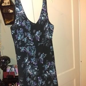 Dark floral skater dress